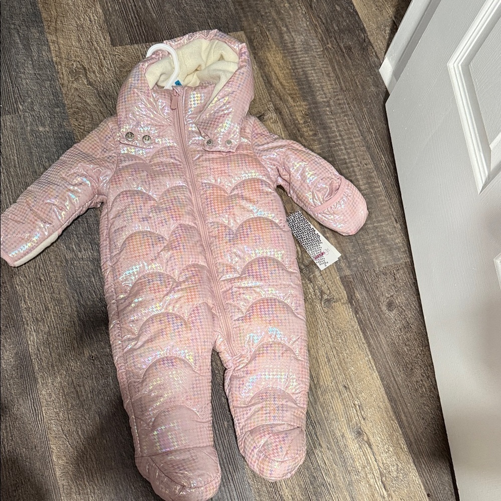 Kensie Girl Shimmering Pink Kids Footie